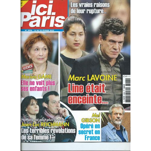Ici Paris 16/02/2022 Marc Lavoine, Marion Game, Tibz, Noah, Mika, Brigitte Bardot, Darry Cowl, Chris Marques, Stromae, Barbara Pravi, Clara Luciani, Jacques & Thomas Dutronc, Orelsan, Angle,L. Baffie