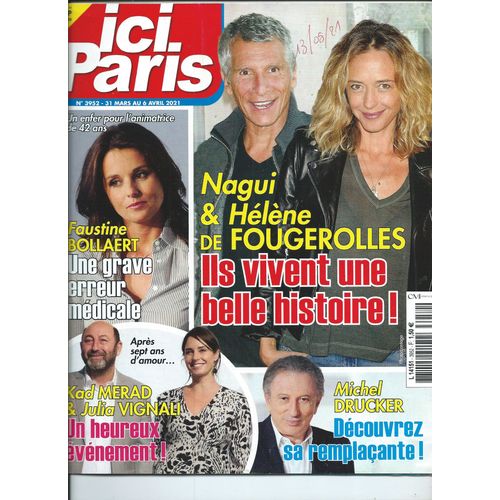 Ici Paris 31/03/2021 Natasha St-Pier, Louis & Matthieu Chedid, Harrison Ford, Faustine Bollaert, Kad Merad , Sophie Davant, Brad Pitt, Bertrand Tavernier, Lara Fabian, Pascal Obispo 