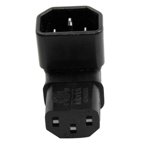 Iec Male C14 To Up Right Angled Iec Female C13 Power Extension Adapter