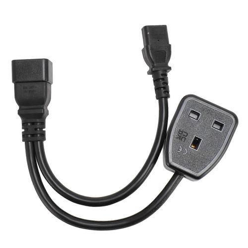 IEC320 C20  C13 UK Plug Power Cord Professional Mle To Femelle IEC320 C20  C13 UK Plug Y Splitter Cable 1.0ft