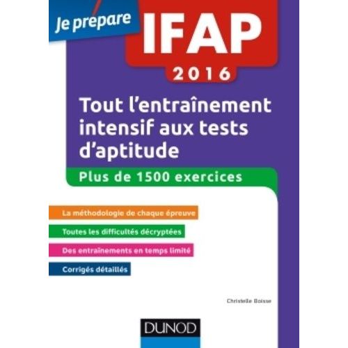 Ifap - Tout L'entranement Intensif Aux Tests D'aptitude    Format Broch 