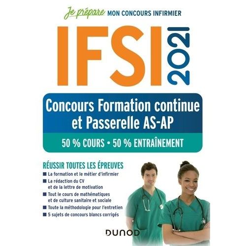Ifsi - Concours Formation Continue Et Passerelle As-Ap, 50% Cours - 50% Entranements    Format Grand Format 