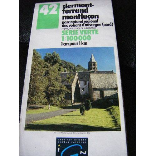 Carte Ign N 42 - Clermont Ferrand - Montlucon   de IGN IGN  Format Carte Plan 