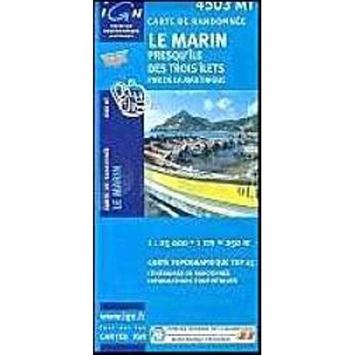 le De La Martinique  - Mt Le Marin - Presqu`le Des Trois lets  1 : 25 000    Format Carte Plan 