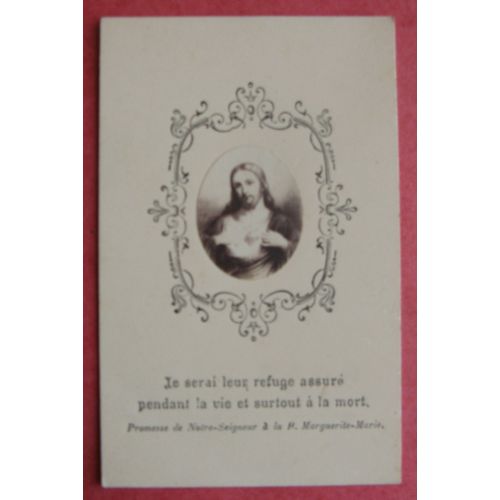 Image pieuse ancienne début 20° "Je serai leur refuge" (Sacré Coeur) Promesse de N S à