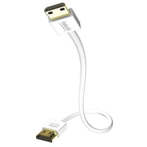 Inakustik 004246830 Cble HDMI 3m HDMI Type A (Standard) Blanco - Cbles HDMI (3m, HDMI Type A (Standard), HDMI Type A (Standard), 3D, 18,2 Gbit/s, Blanc)