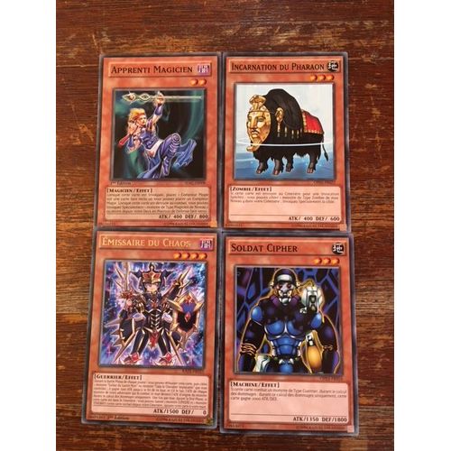 Incarnation Du Pharaon + Apprenti Magicien + Soldat Cipher + missaire Du Chaos (Yu Gi Oh)