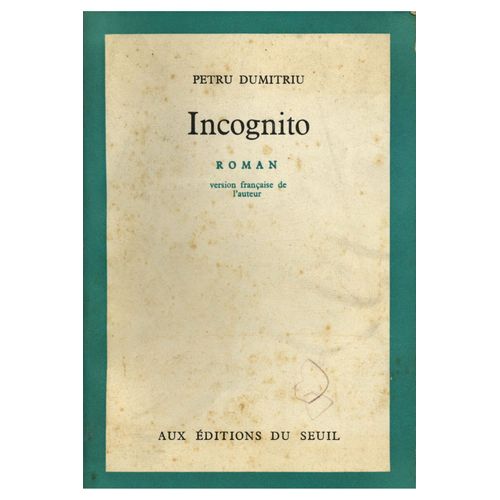Incognito / Dumitriu, Petru / Rf 11881   de petru dumitriu 