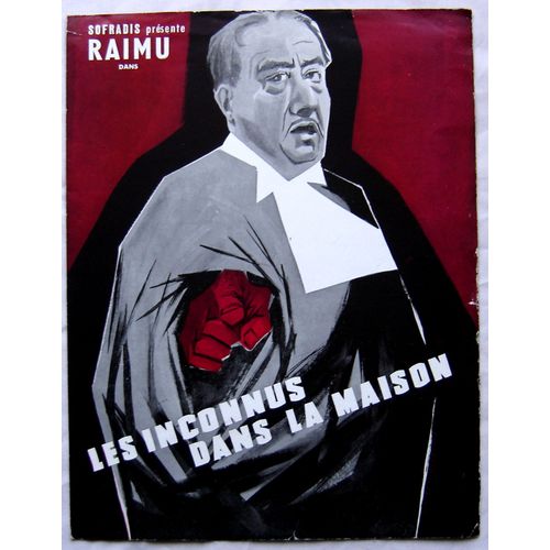Inconnus Dans La Maison (Les) / Dpliant D'exploitation (Ressortie Sofradis) / Henri Decoin, D'aprs Georges Simenon, 1942, Raimu, Jean Tissier, Juliette Faber, Jacques Baumer, Andr Raybaz