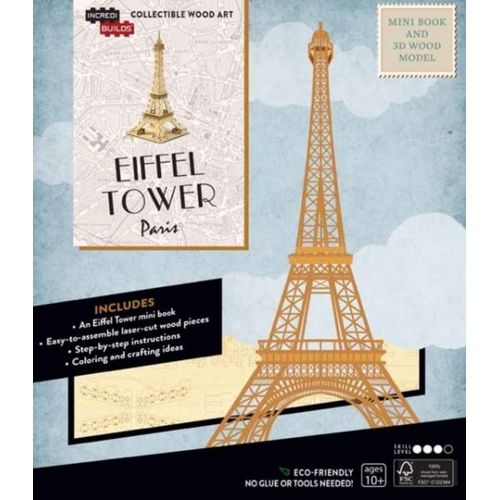 Incredibuilds: Paris: Eiffel Tower Book And 3d Wood Model   de Insight Editions  Format Livre-CD 