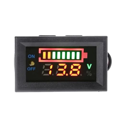 Indicateur de capacit de batterie au plomb pour voiture, 12V, voltmtre, testeur de puissance avec interrupteur, outils dremel
