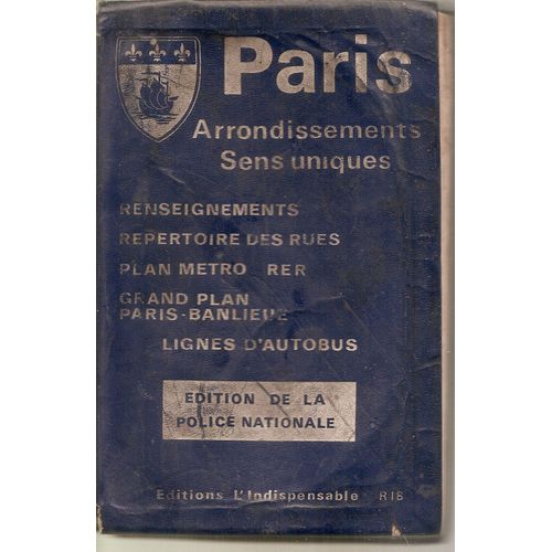Indicateur Des Rues De Paris-Edition De La Police Nationale 1985   de collectif  Format Broch 