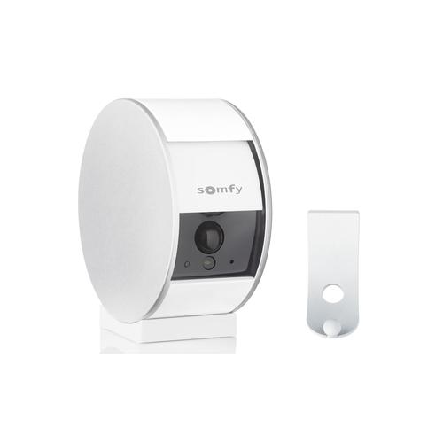 Somfy 1875251 - Indoor Camera - Camra De Surveillance Intrieure Avec Support Mural - Volet Motoris - Dtecteur De Mouvement & Vision Nocturne - Haut-Parleur & Microphone