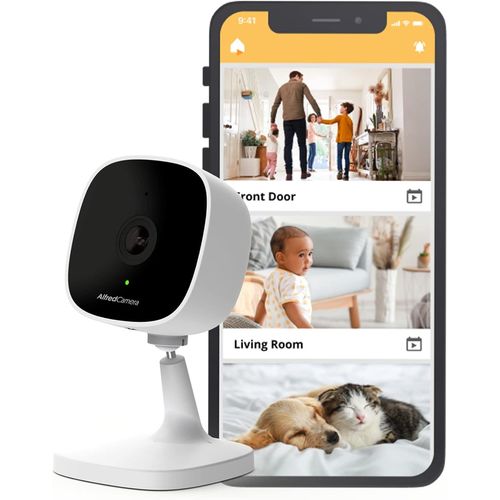 Indoor Security Bullet Camera - Plug-In Baby Monitor/Pet Cam - Full Hd 1080p, Night Vision, Wide-Angle View, Continuous Recording, And Motion Detection[Cam6261516]