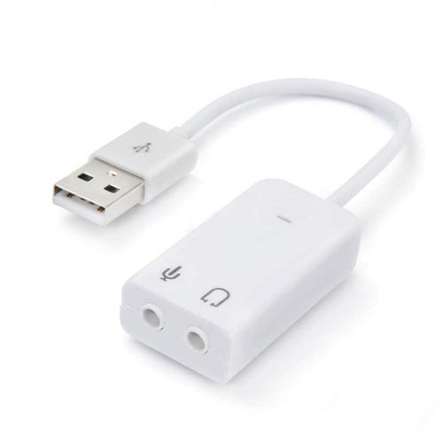 INECK Carte Son Externe USB Adaptateur Audio USB vers 3,5mm pour PS4, Raspberry Pi, Casque Gamer, Enceinte, Microphone, Mac, Mac Mini, PC etc. Plug Play