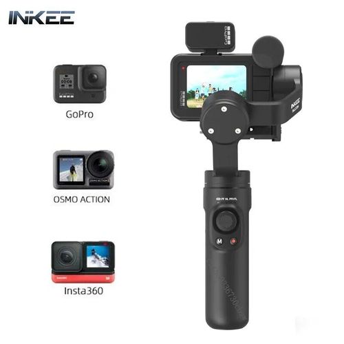 INELLE-Camra d'action FALBurgos Plus,stabilisateur de cardan,anti-tremblement,commande sans fil pour GoPro fore9 8/7/6/5 OSMO Insta360