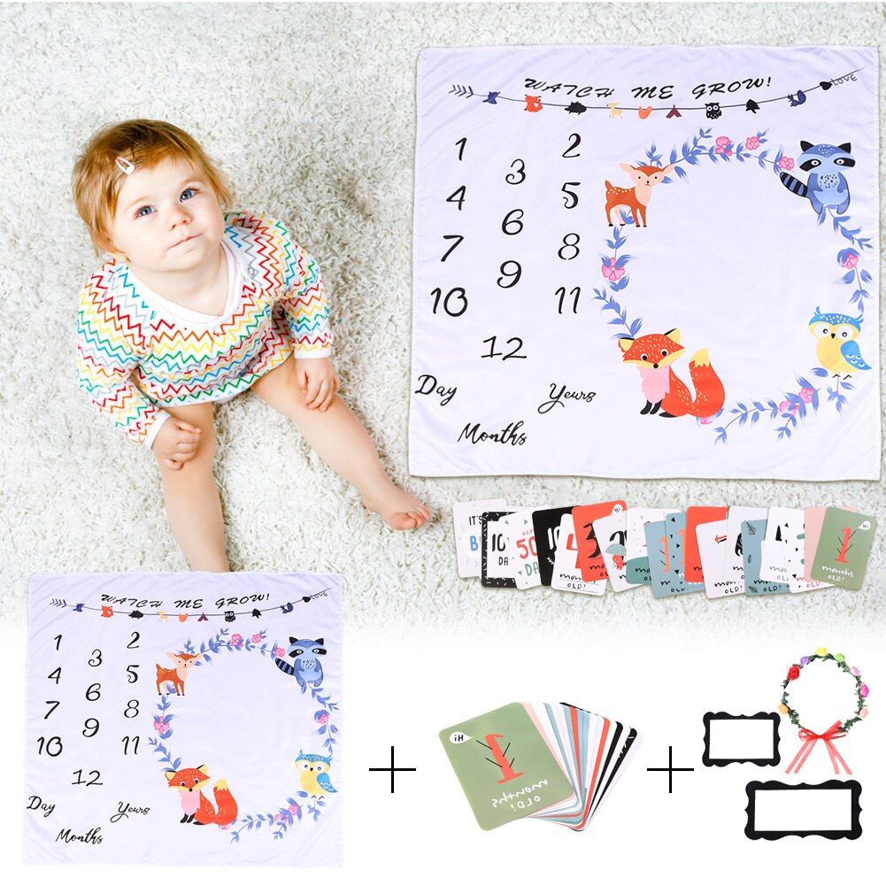 Infantile Bebe Jalon Couverture Photo Photographie Accessoire Couvertures Toile De Fond Tissu Calendrier Bebe Garcon Fille Photo Accessoires Rakuten