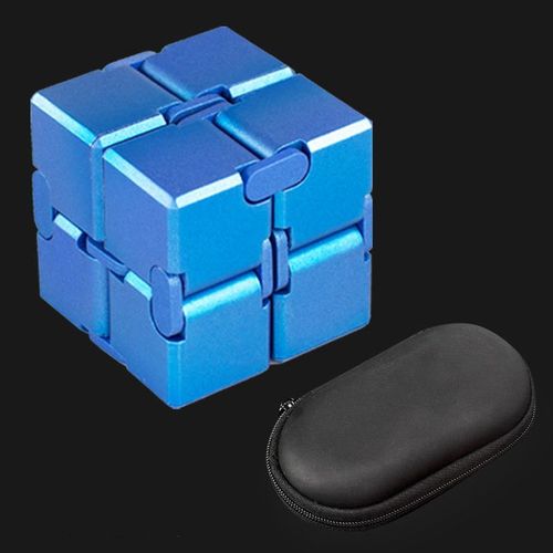 Infinity Cube, Jouet En Cube Infini, Cube Fidget Cube, Cube Magique Infini, Jouet Anti-Stress, Pour Adultes Et Enfants(Bleu)
