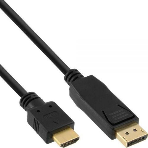 InLine 17186 Display Port vers HDMI cble 0.5 m Noir