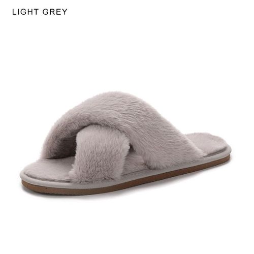Inoe Doux En Peluche Fourrure Femmes Mode Confortable Hiver Pantoufles Confortable Chaud Maison Paresseux Chaussures Dcontractes Confortable Sans Lacet Maison Loisirs Appartements - 39