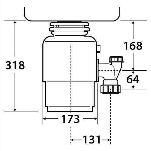 Insinkerator Cuisine Abfal Lentsorger Model 56, 0,55ps Avec Air Interrupteur, 1pice, 77970t