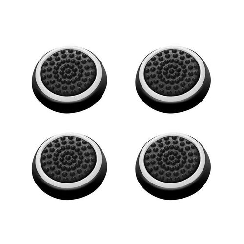 Insten Lot De 4 Bouchons Capuchons Grip Externe Noir/Blanc Pour Bouton Joystick Stick Analogique Manette Pad Playstation Ps4 Ps3 Ps2 Xbox One Xbox 360