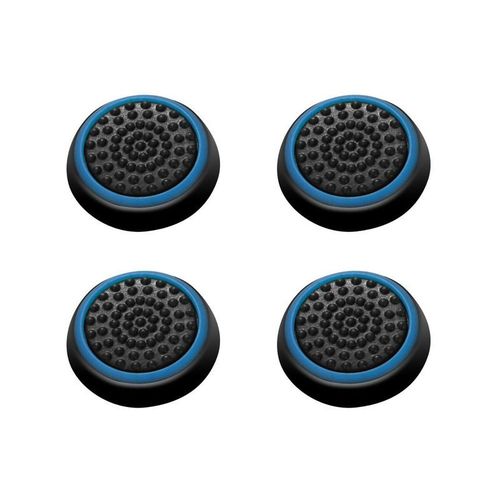 Insten Lot De 4 Bouchons Capuchons Grip Externe Noir/Bleu Pour Bouton Joystick Stick Analogique Manette Pad Playstation Ps4 Ps3 Ps2 Xbox One Xbox 360