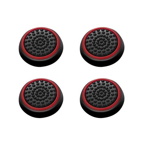 Insten Lot De 4 Bouchons Capuchons Grip Externe Noir/Rouge Pour Bouton Joystick Stick Analogique Manette Pad Playstation Ps4 Ps3 Ps2 Xbox One Xbox 360