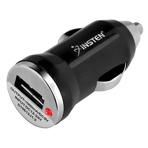 Insten Mini Chargeur Voiture Allume-Cigare Universel Noir Port Usb 1a Pour Iphone 4/5/6/6s/6 Plus/6s Plus Ipad Ipod Touch Mp3 Samsung Galaxy Note 4/Galaxy S5/S6/S6 Edge Htc Lg Sony Xperia Gps