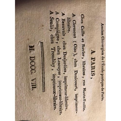 Instruction Sur La Vaccine  L'usage Des Habitants Du Dpartement De L'oise Despeaux Perroneau Correct 1808 Suivi De La Clavele Du Mouton   