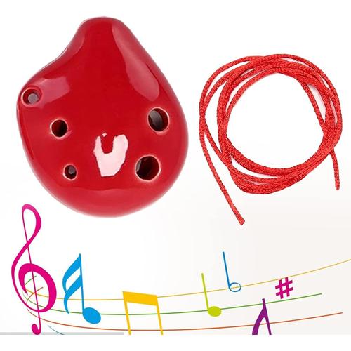 Instrument Ocarina, Cramique Ocarina, Ocarina  6 Trous, Ocarina Jouet, Ocarinas, Avec Cordon De Suspension Couleur Alatoire- Pour Enfants - Pour Dbutants,