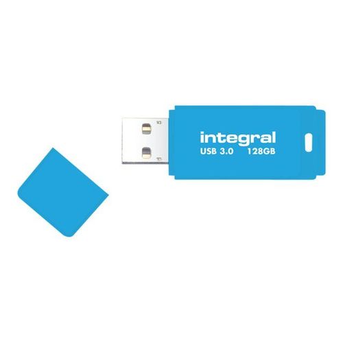 Cle USB 2.0 Integral Neon 128Go Bleu