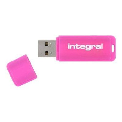 Cle USB 2.0 Integral Neon 8Go Rose