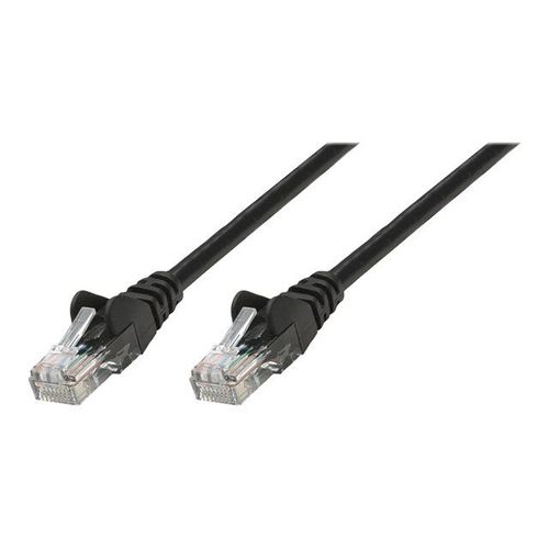 Intellinet Network Patch Cable, Cat5e, 5m, Black, CCA, U/UTP, PVC, RJ45, Gold Plated Contacts, Snagless, Booted, Lifetime Warranty, Polybag - Cordon de raccordement