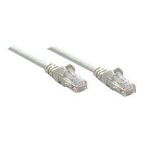 Intellinet Network Patch Cable, Cat5e, 2m, Grey, CCA, U/UTP, PVC, RJ45, Gold Plated Contacts, Snagless, Booted, Lifetime Warranty, Polybag - Cordon de raccordement