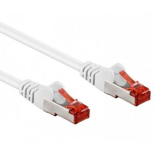 Intellinet Network Patch Cable, Cat6, 2m, White, Copper, S/FTP, LSOH / LSZH, PVC, RJ45, Gold Plated Contacts, Snagless, Booted, Lifetime Warranty, Polybag - Cordon de raccordement