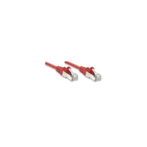 Intellinet Network Patch Cable, Cat5e, 7.5m, Red, SF/UTP, Gold Plated Contacts, Snagless, Booted - Cordon de raccordement