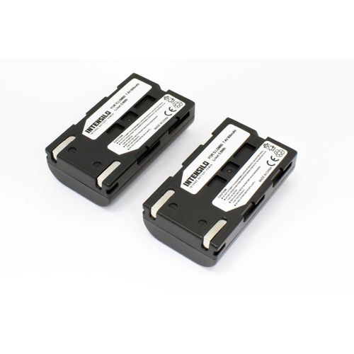INTENSILO 2 x Li-Ion Batterie 800mAh (7.4V) pour appareil photo, camscope Samsung VP-D653, VP-D6550, VP-DC161, VP-DC161W comme SB-LSM80, SB-LSM160.