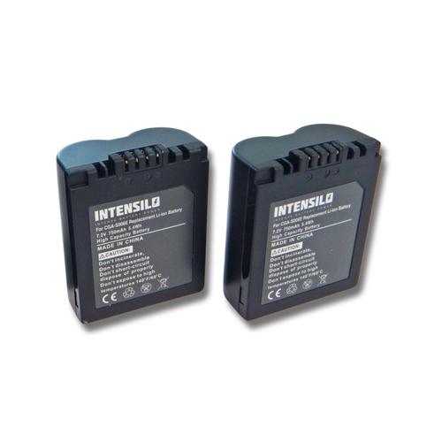 INTENSILO 2x Li-Ion batterie 750mAh (7.2V) pour appareil photo vido Panasonic Lumix DMC-FZ18, DMC-FZ28, DMC-FZ30 comme CGA-S006, CGA-S006E, DMW-BMA7.