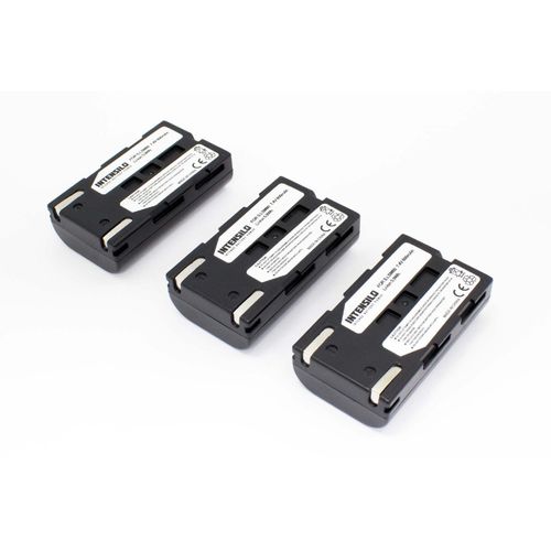 INTENSILO 3 x Li-Ion Batterie 800mAh (7.4V) pour appareil photo, camscope Samsung VP-D653, VP-D6550, VP-DC161, VP-DC161W comme SB-LSM80, SB-LSM160.
