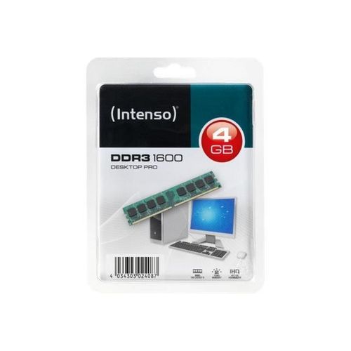 Intenso Desktop Pro DDR3 4 Go DIMM 240 broches 1600 MHz - PC3-12800 CL11 1.5 V non ECC