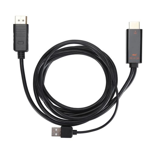 Interface multimédia HD vers adaptateur DisplayPort Interface multimédia professionnelle Plug and Play 4K HD vers câble DisplayPort 5,9 pieds