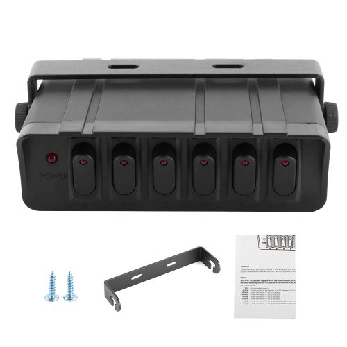 Interrupteur A Bascule 12 V Cc 80 A 6 Positions, 3 Broches, Led Rouge Et Bleue, Compatible Avec Jeep, Automobile, Voiture, Marine