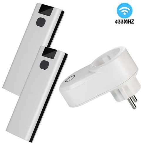 Interrupteur  Tlcommande Sans Fil Prise lectrique Prise Murale Intelligente Ue Et metteur 433mhz 220v 15a Prise Pour Led/Lumire/Lampe - Type 1r 2b