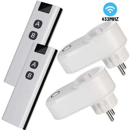 Interrupteur  Tlcommande Sans Fil Prise lectrique Prise Murale Intelligente Ue Et metteur 433mhz 220v 15a Prise Pour Led/Lumire/Lampe - Type 2r 2b-2
