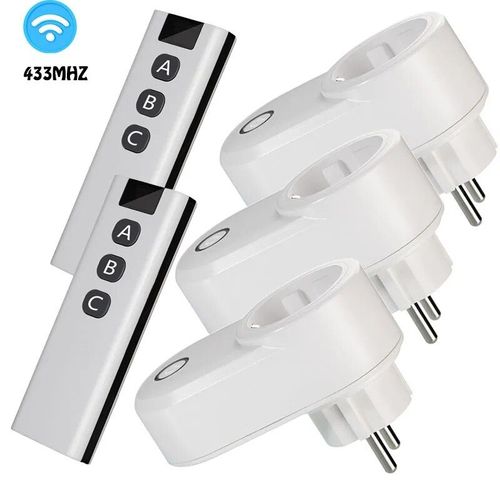 Interrupteur  Tlcommande Sans Fil Prise lectrique Prise Murale Intelligente Ue Et metteur 433mhz 220v 15a Prise Pour Led/Lumire/Lampe - Type 3r 2b-3