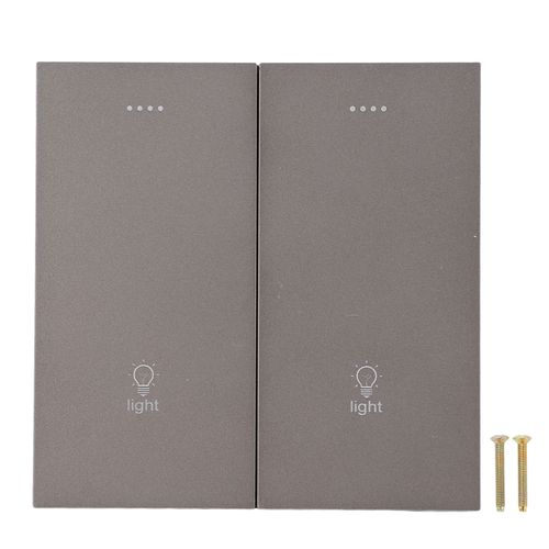 Interrupteur D'eclairage Intelligent Avec Fonction De Synchronisation, Commande Vocale, Connexion Sans Fil Wi-Fi, Bouton Mural Noir Et Dore, Ac 100-240 V