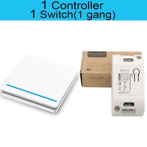 Interrupteur d'clairage Led Tuya WiFi Smart Life APP,rcepteur relais RF,contrleur de compte  rebours vocal via Google Home Alexa - Type 1RC 1W