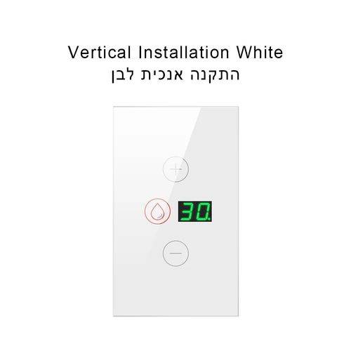 interrupteur de chauffe-eau WiFi,4400W,Standard EU/US,intelligent,contrle par application Tuya Smart Life,fonctionne avec Alexa Google home - Type White Vertical