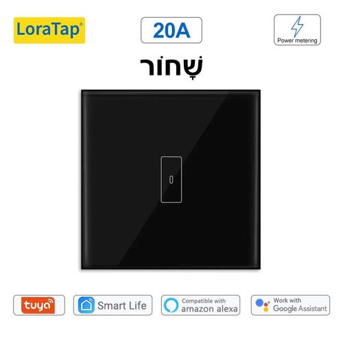 Interrupteur de chauffe-eau wifi avec minuterie et commande vocale,4400 W,bouton ON/OFF,fonctionne avec Alexa,Echo,Google et l'application Smart Life - Type Black Style 1